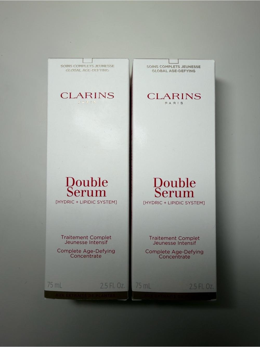 Clarins Double Serum Duo - White with Red Accents